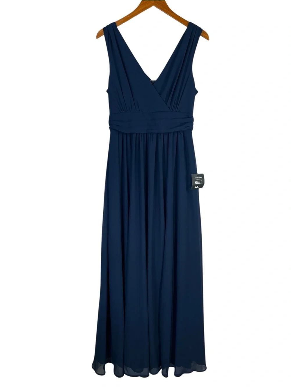 NWT Lulus Thoughts of Hue Navy Blue Surplice Maxi Dress Size Medium
